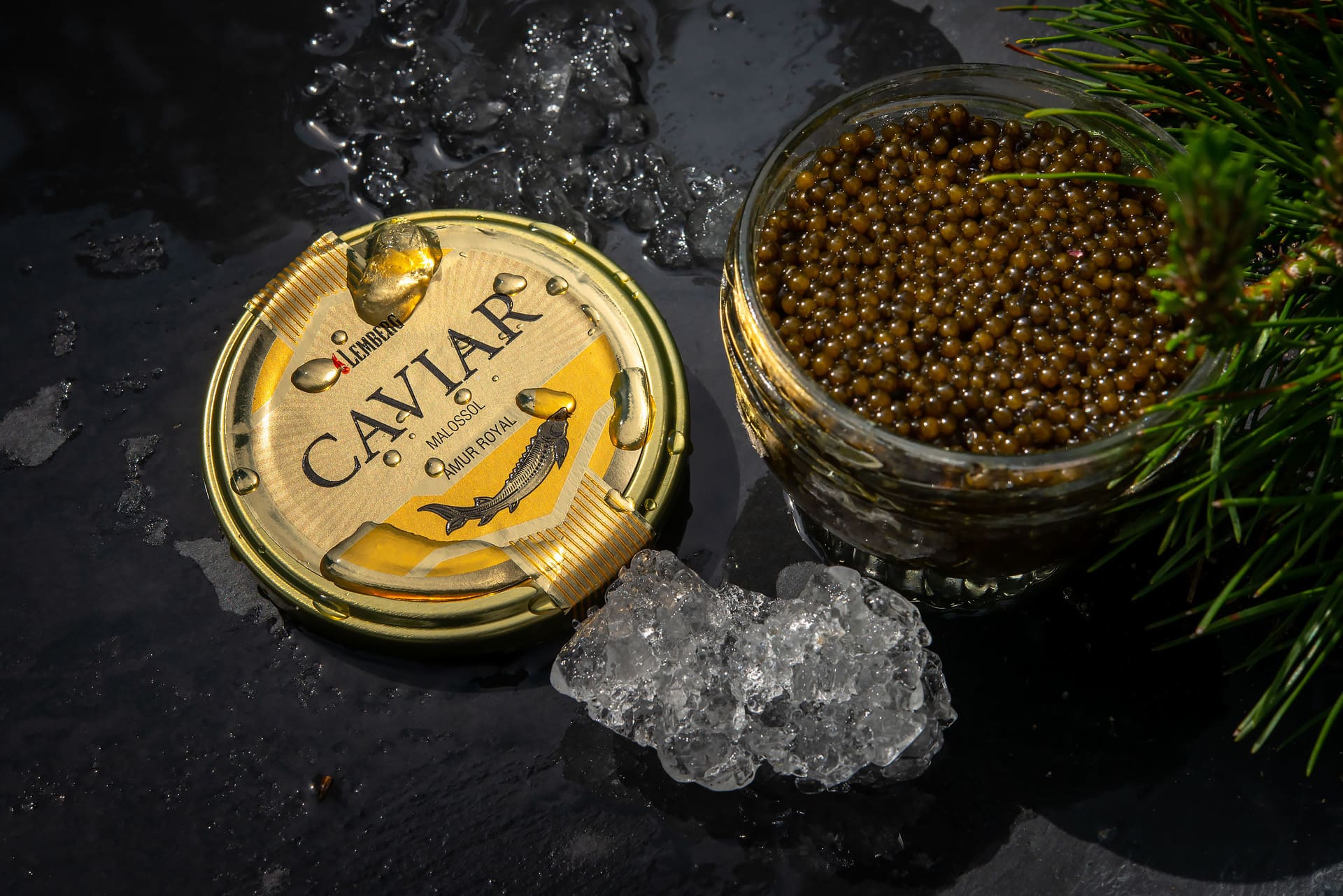 АMUR ROYAL, KALUGA, BELUGA black sturgeon caviar
