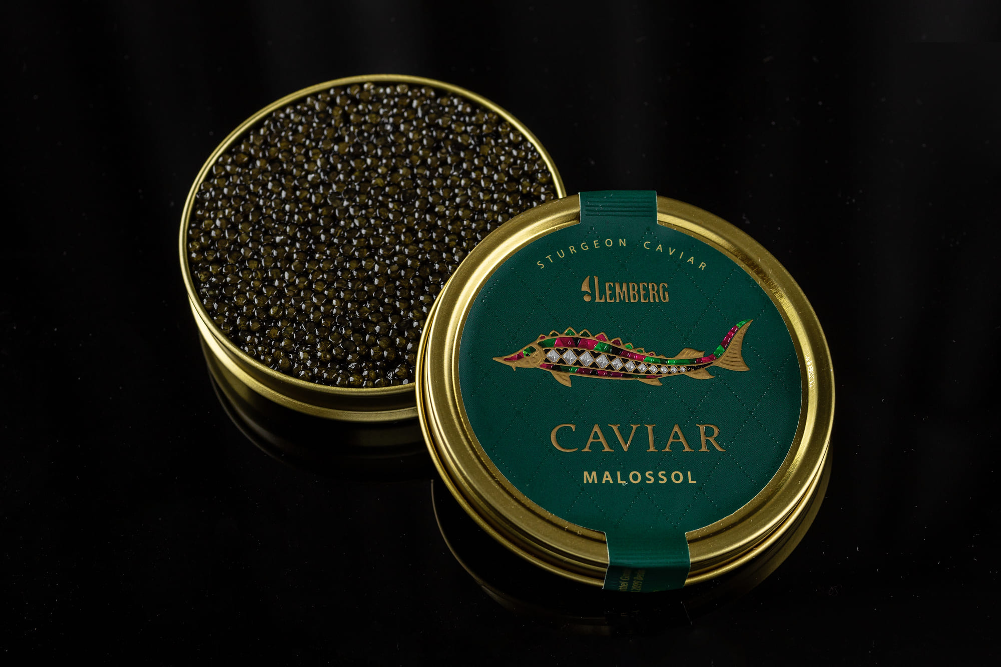 Black sturgeon caviar AMUR ROYAL